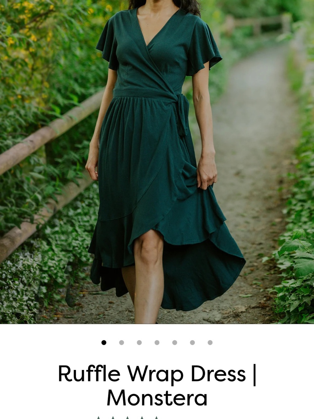 Happy Earth Women's Dark Green Midi Dress - Organic Cotton